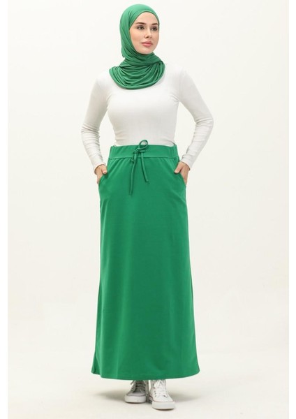 Beli Bağlamalı Cepli Spor Etek - 00152.111 - Benetton Yeşil