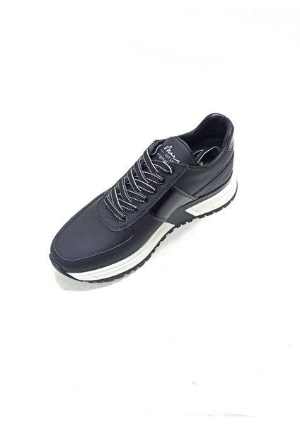 Siyah Deri Erkek Sneaker Ayakkabı modelleri