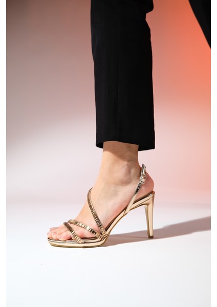 Nuevo Rose Cilt Taşlı Kadın Topuklu Abiye Ayakkabı indirimleri