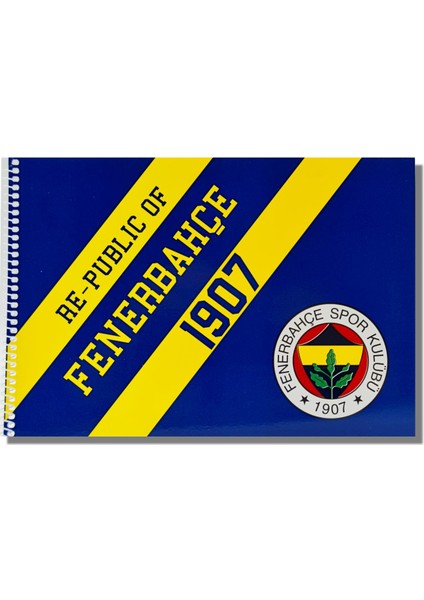 Fenerbahçe 17X24 15 Yaprak Karton Kapak Spiralli Resim Defteri 3 Adet