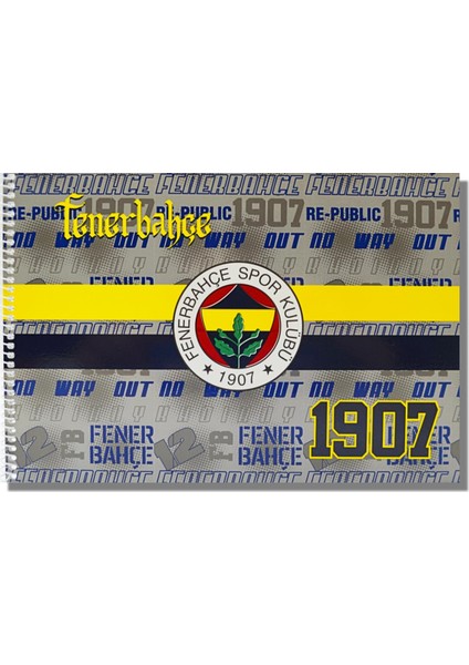 Fenerbahçe 17X24 15 Yaprak Karton Kapak Spiralli Resim Defteri 3 Adet