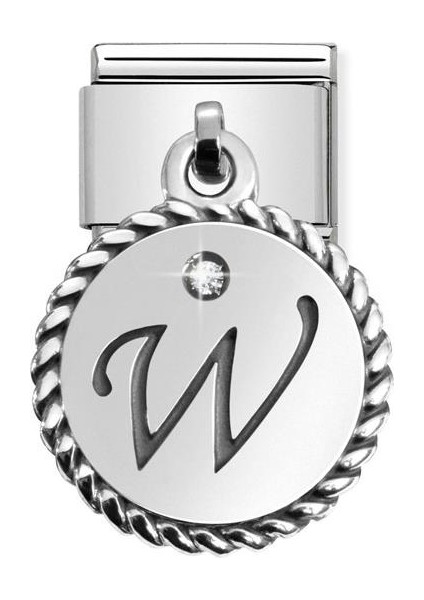 Composable Classic Dekoratif Charm - Charm Yazılar - W - (23 W) 925 Gümüş