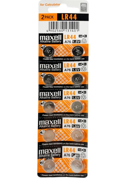 Pil Düğme AG76 LR44 1.5V 10LU Paket