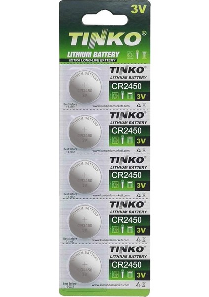 Pil Düğme 2450 3V 5li Paket