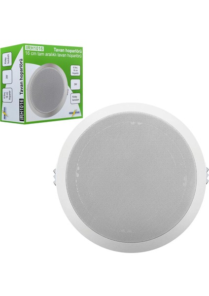 Ironstar IRH-1016 16 cm 3 Watt Trafolu Beyaz Alçıpan Tavan Hoparlör