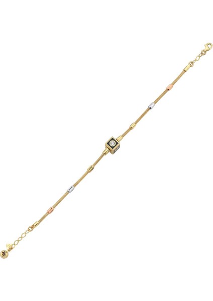 14 Ayar Minimal Charm Altın Bileklik