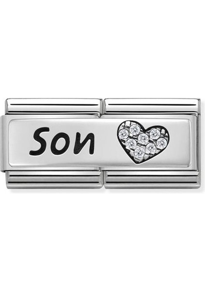 Composable Classic Dekoratif Link - Ikili Semboller - Oğul - (03 Son) 925 Gümüş