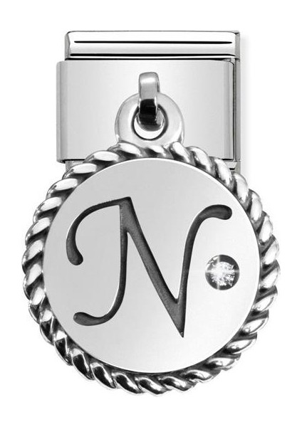 Composable Classic Dekoratif Charm - Charm Yazılar - N - (14 N) 925 Gümüş