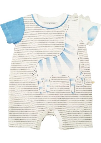 Erkek Bebek Tulum Yazlık Zebra Desen