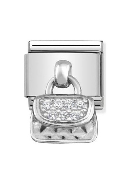 Composable Classic Dekoratif Charm - Charm Semboller - Çanta - (08 Bag) 925 Gümüş