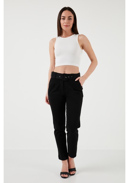 Pamuklu Normal Bel Regular Fit Kemerli Pantolon Kadın Pantolon 668Yp4152 fiyatları