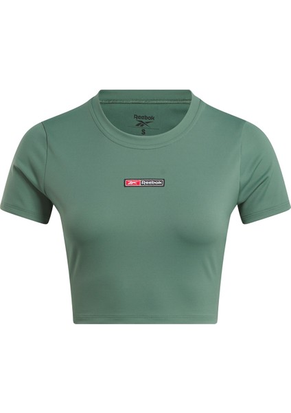 Lux Bold Crop Tee Pastel Yesıl Kadın Kısa Kol T-Shirt fırsatları