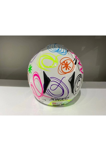 Kask SW-715 Çenesiz Whıte Flower modelleri