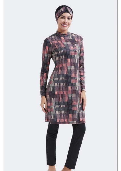 Tam Kapalı 3'lü Tesettür Mayo C11000 Çok Renkli