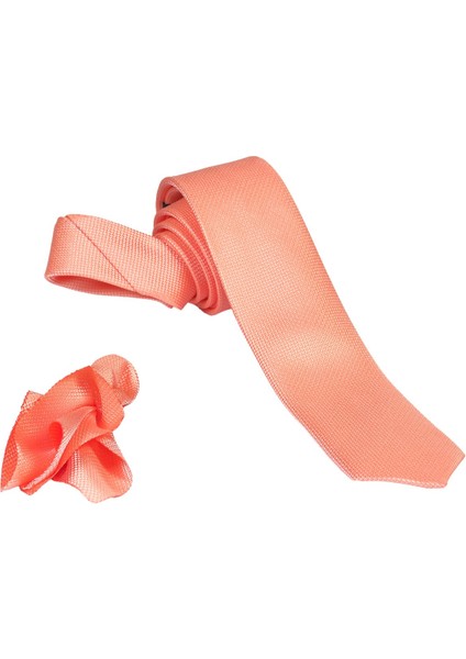 1.kalite Özel Desenli Özgün Renk 5.5 cm Genişliğinde (Kuşgözü) Kravat Mendil Seti