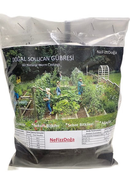 Doğal Solucan Gübresi 1 kg (2 Lt)