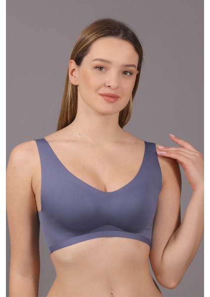 Balensiz Dikişsiz Lazer Çıkarılabilir Pedli Sütyen C26125 Indigo fiyatları