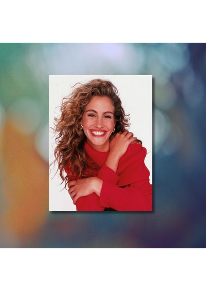 Tekli Dikey Kanvas Duvar Tablosu Ünlü Aktör Julia Roberts modelleri