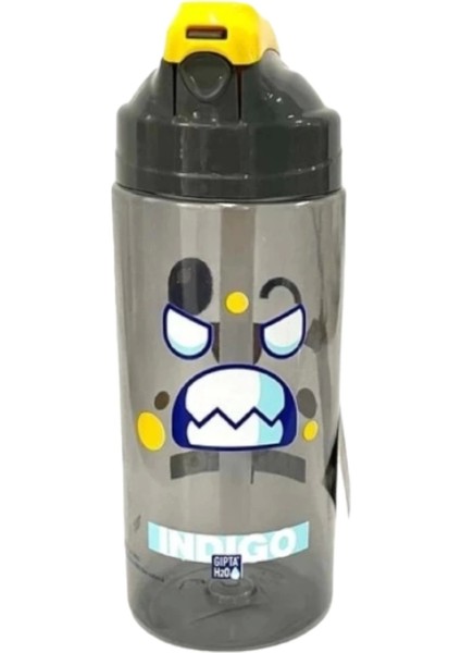 Indıgo Tritan Desenli Pipetli Matara 630 cc ( Gri )