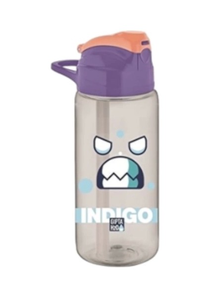 Indıgo Tritan Desenli Pipetli Matara 630 cc ( Mor )