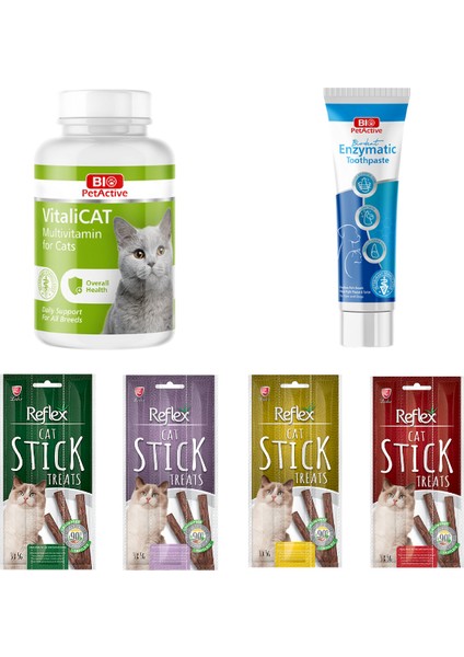 Purecanpati Kedi Multivitamin,ağız Bakım ve Stick Ödül Seti