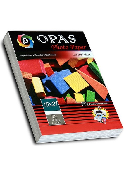 Inkjet Photopaper 100 Adet A5 (15X21) Parlak 200GR Fotoğraf Kağıdı Canon Hp Epson Uyumlu