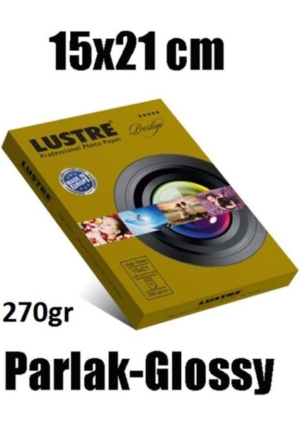 Epson Canon Hp Uyumlu 100 Adet A5 Lustre 15X21 Photo Paper Glossy - Parlak 270GSM Fotoğraf Kağıdı fiyatları