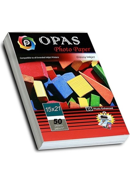 50 Adet A5 - 15X21CM Photo Paper Glossy 240GSM Fotoğraf Kağıdı