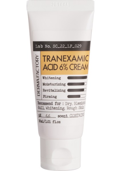 Derma Factory Tranexamik Asit ile Aydınlatıcı Leke Karşıtı Bakım Kremi Derma Factory Tranexamic Acid %6 Cream