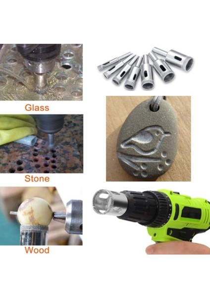 30 mm Mermer Granit Fayans Cam Yuvarlak Delme Panç Elmas Uç Yuvarlak Açma Matkap Için Karot Ucu