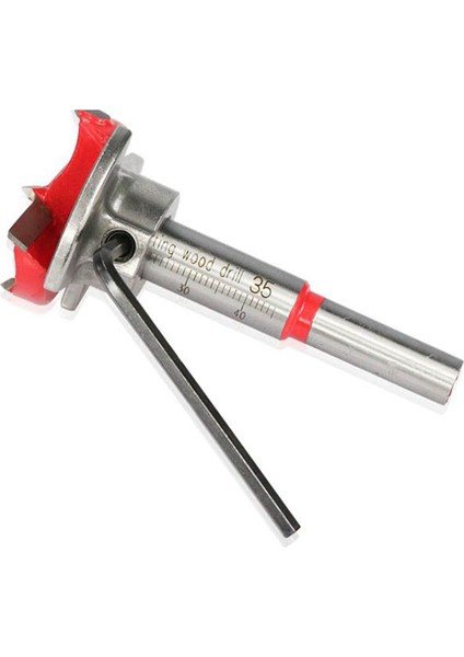 Ahşap Freze Ucu 30 mm Panç Karot Stoperli Matkap Yuvarlak Açma Bıçağı Derinlik Ayarlı Panc Bıçak