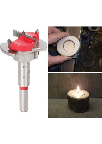 Ahşap Freze Bıçağı Yuvarlak Panc 5 Adet Çantalı Takım Matkap Ucu 15 mm 20 mm 25 mm 30 mm 35 mm