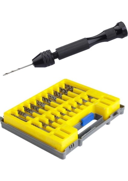 Hss Çelik 150 Parça Kutulu Matkap Uç Seti 0.4mm - 3.2 mm El Matkabı Seti Çantalı Mikro El Mengenesi