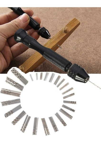 Hss Çelik 150 Parça Kutulu Matkap Uç Seti 0.4mm - 3.2 mm El Matkabı Seti Çantalı Mikro El Mengenesi
