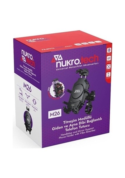 Nukro Tech M26 Titreşim Modüllü Telefon Tutucu fiyatları