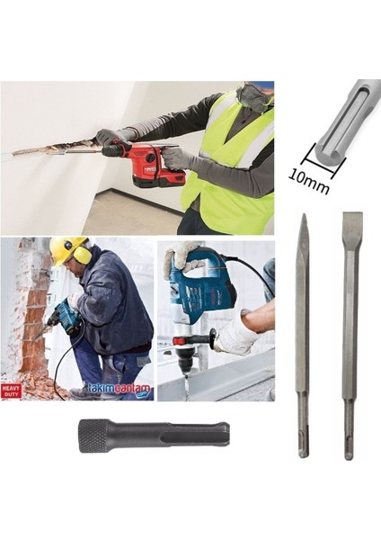 Kırıcı Delici Matkap Için Sds Plus Matkap Uç Seti Murç Keski 1/4 Hex Vidalama Adaptörü 3 Parça