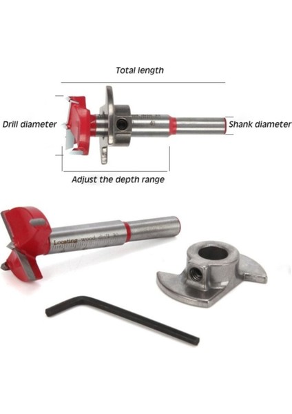 Ayarlanabilir Ahşap Delik Kesici 15 mm 20 mm 25 mm 30 mm 35 mm Marangoz Matkap Ucu Seti Karbür 5 Parça fırsatları