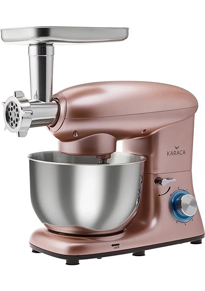 Kıyma Çekme ve Hamur Yoğurma, Karıştırma 5,5 Lt Sucuk-Sosis/içli Köfte Aparatlı Mutfak Şefi 1900W + Hediyeli