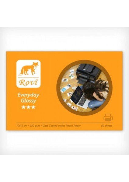 Rovi Everyday Parlak Fotoğraf Kağıdı 200GSM 50YP 10X15