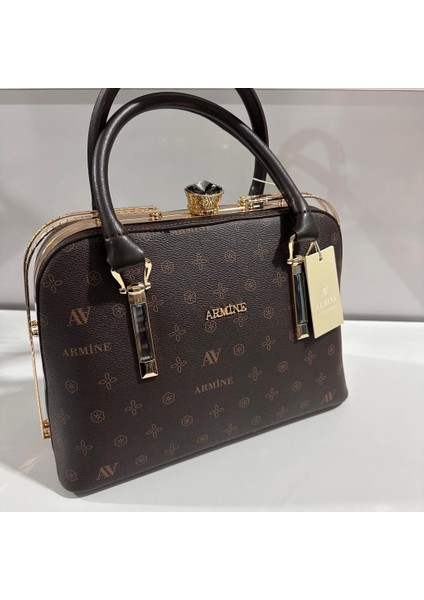 Bayan Çanta Baskılı Kahve AR33903