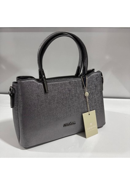 Bayan Çanta Düz Platin AR31109