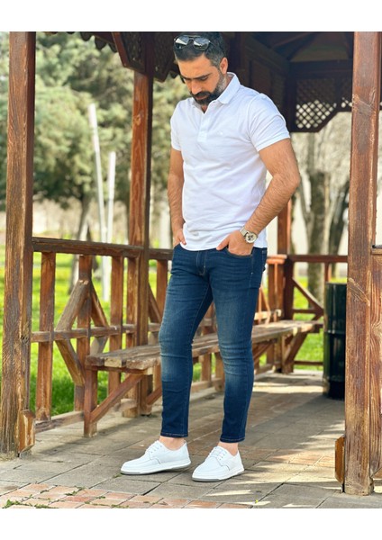9016 Deri Beyaz Sneaker Erkek Ayakkabı