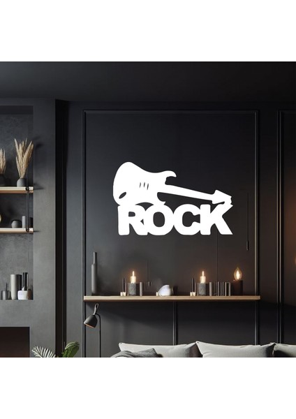 Rock Temalı Ahşap Duvar Dekorasyonu Tablosu
