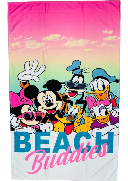 Disney Çocuk Plaj Havlu Mickey Minnie Goofy Donald Daisy Pluto