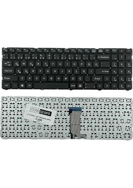 Casper ile Uyumlu Nirvana C650.8550-8D40X-S-F, C650.8550-8D50X-B-F Notebook Klavye Siyah Tr