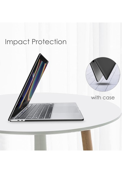 Apple MacBook Pro 14.2 M1 Çipli 2023 Darbelere Dayanıklı Ön Arka Clear Parlak Kapak Kılıf A2442 modelleri