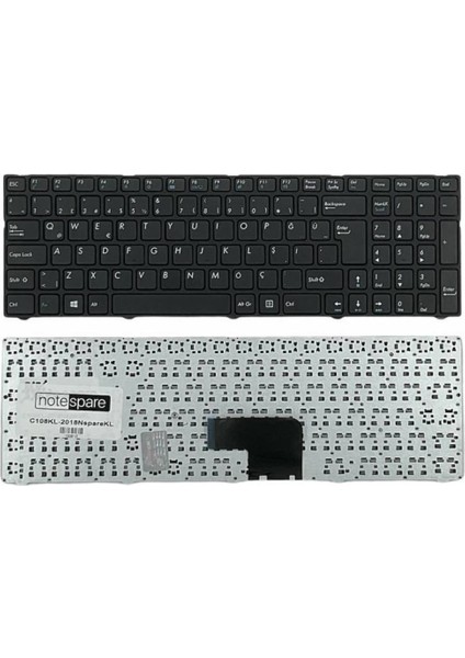 Casper ile Uyumlu CSD.4712-8T45A-S, CSD.4712-AT45A-S, CSD.4712-BH45A-S Notebook Klavye Siyah Tr