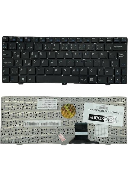 Grundig ile Uyumlu 6-80-W3100-252-1 Notebook Klavye Siyah Tr