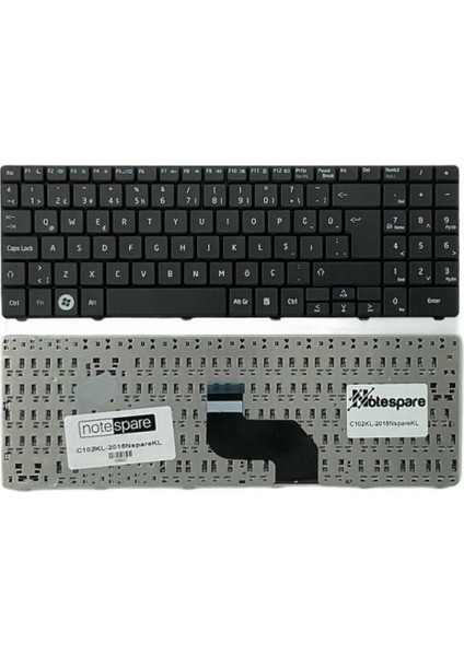 Grundig ile Uyumlu 11G-GNB1568B1I5, 12V-GNB1562A1I3, 12W-GNB1597B1I7 Notebook Klavye Siyah Tr