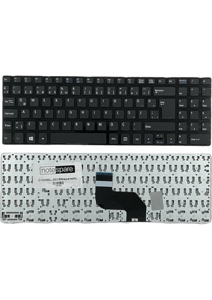 Grundig ile Uyumlu 0KN0-XV6TU01, 0KN0-XV6US11 Klavye Siyah Çerçeveli Tr